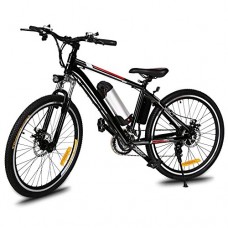 Bifast 26 Inch Power Plus Electric Mountain Bike for Adults  Unfolding E Bike Road Bike with Removable Lithium-Ion Battery  Battery Charger  LED Light - B073J69BYJ